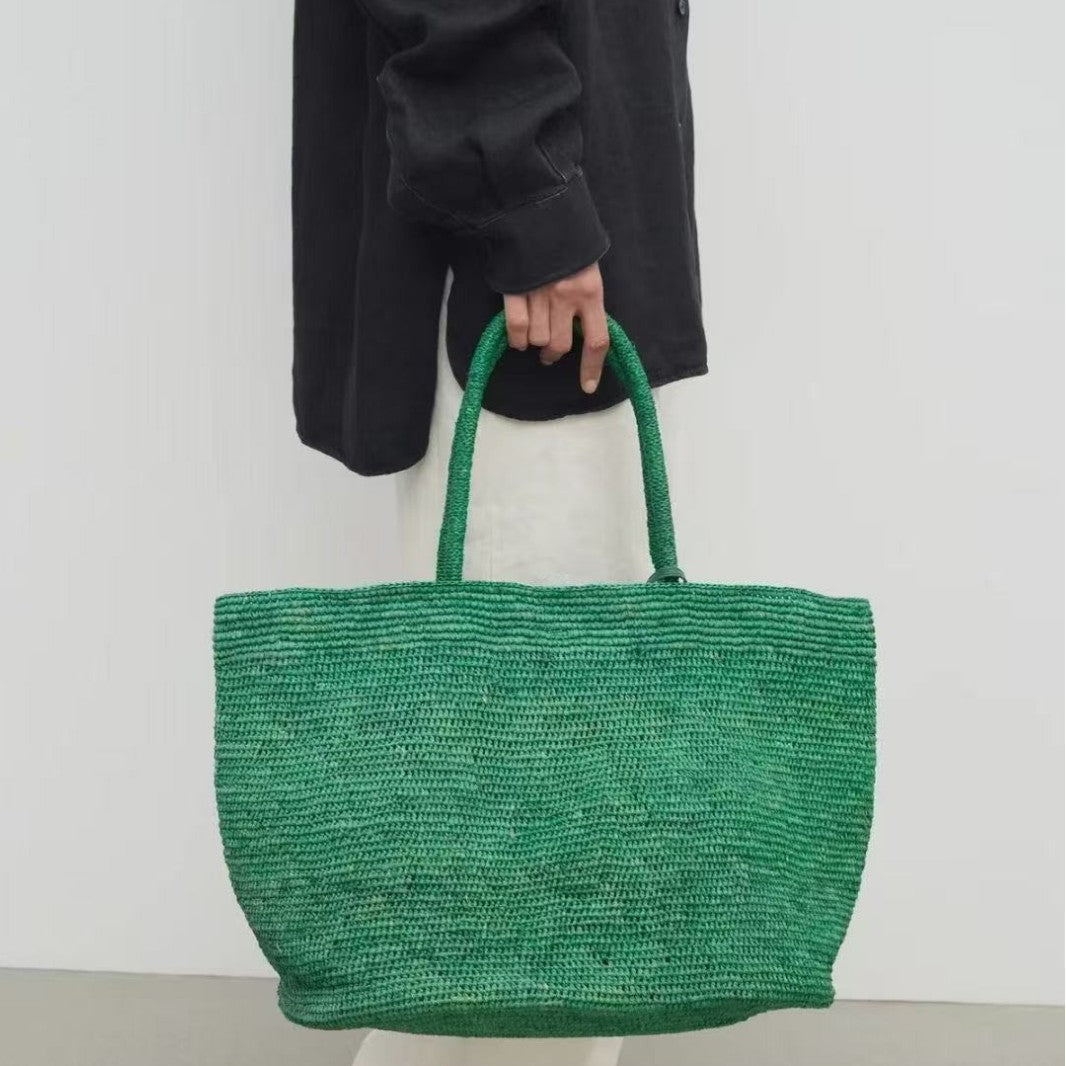 Raffia Woven Tote Bag