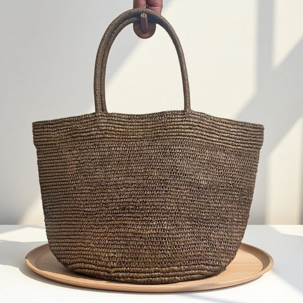 Raffia Woven Tote Bag