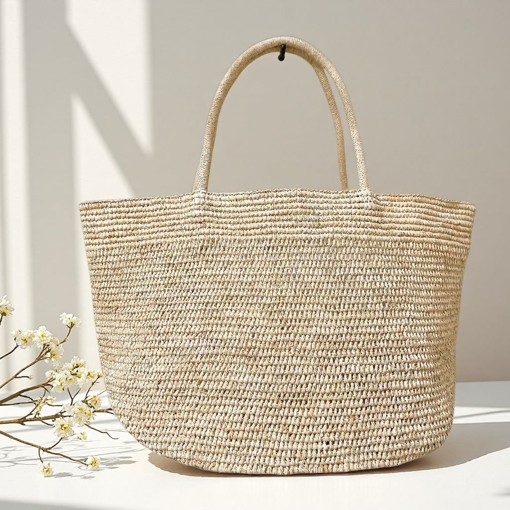 Raffia Woven Tote Bag
