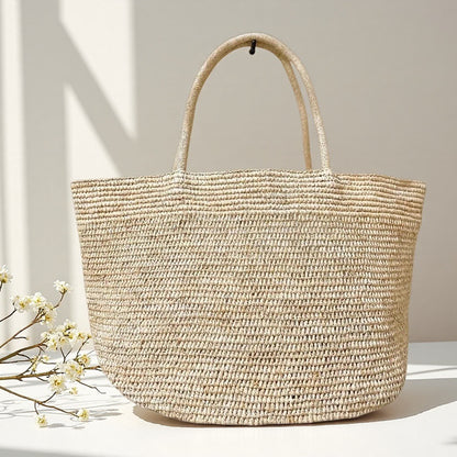Raffia Woven Tote Bag