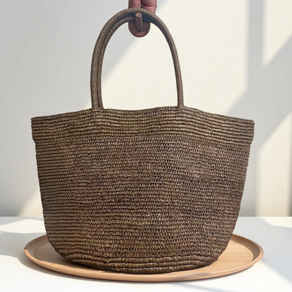 Raffia Woven Tote Bag