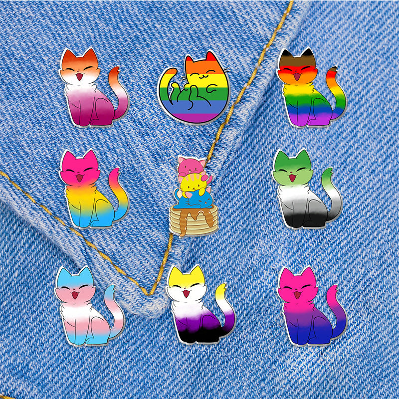 Rainbow Animal Acrylic Brooch