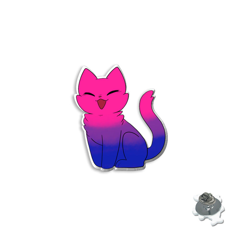 Rainbow Animal Acrylic Brooch