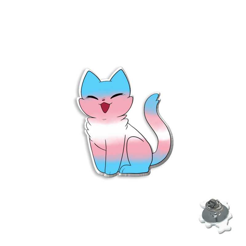 Rainbow Animal Acrylic Brooch