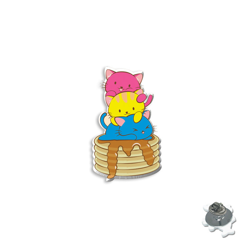 Rainbow Animal Acrylic Brooch