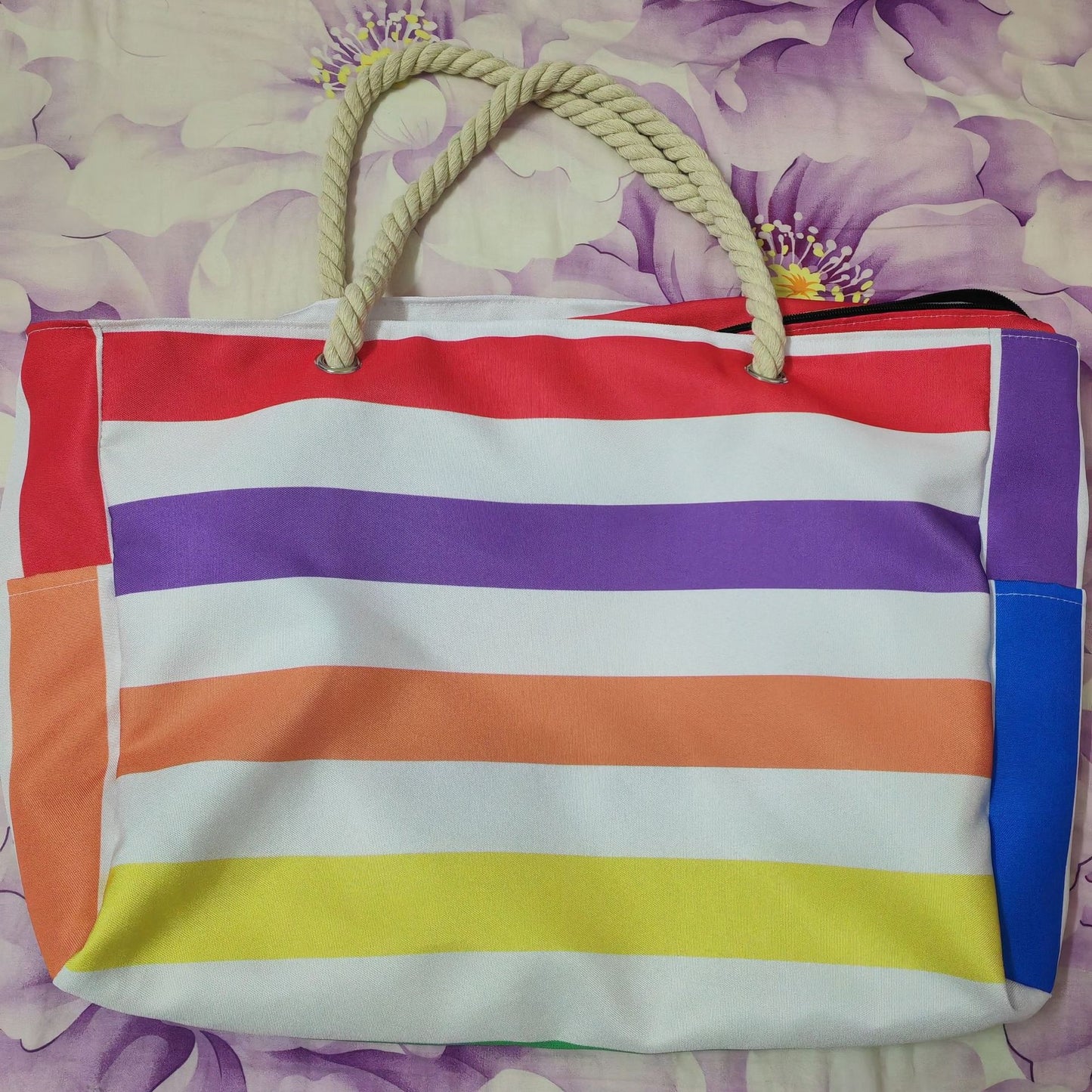 Rainbow beach bag