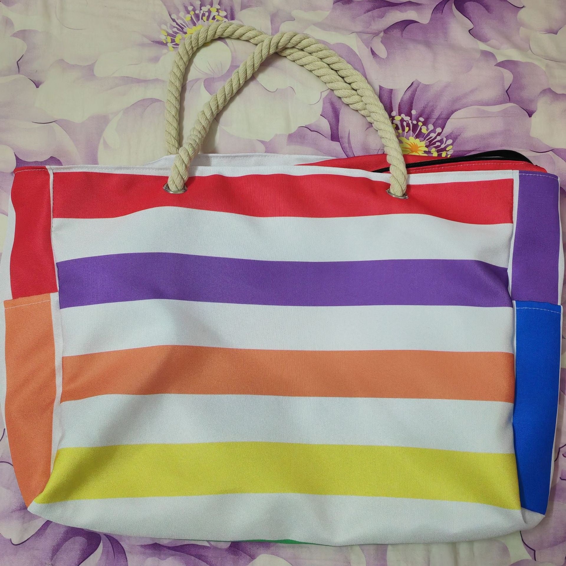 Rainbow beach bag