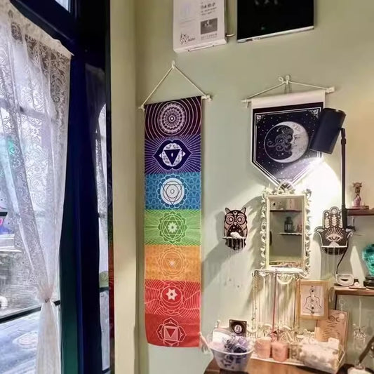 Rainbow Chakra Meditation Tapestry
