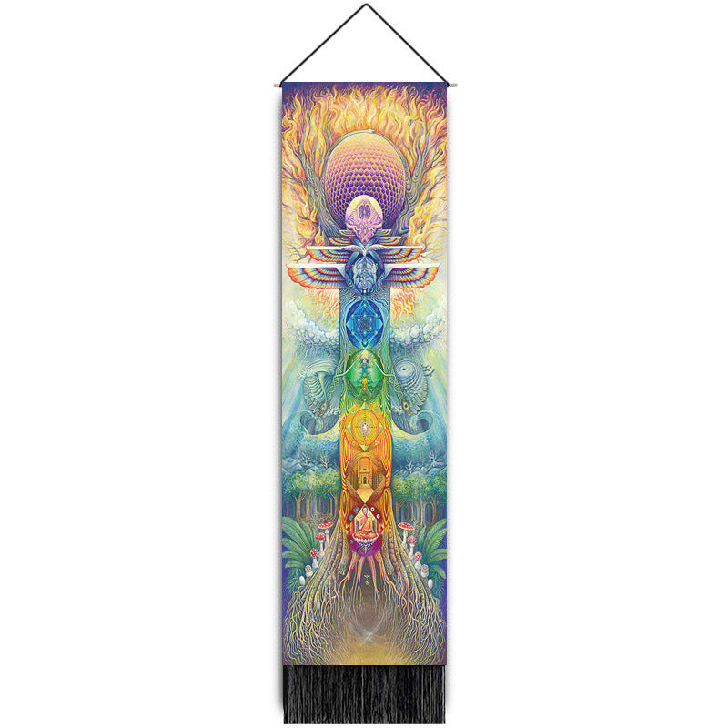 Rainbow Chakra Meditation Tapestry