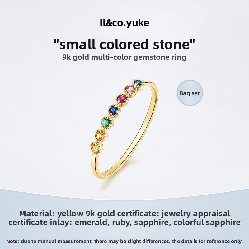 Rainbow gemstone ring