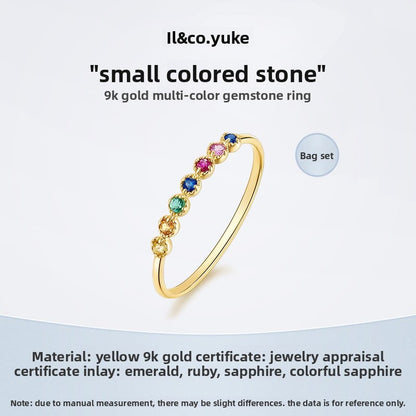 Rainbow gemstone ring