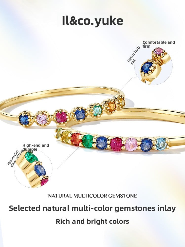 Rainbow gemstone ring