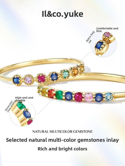 Rainbow gemstone ring