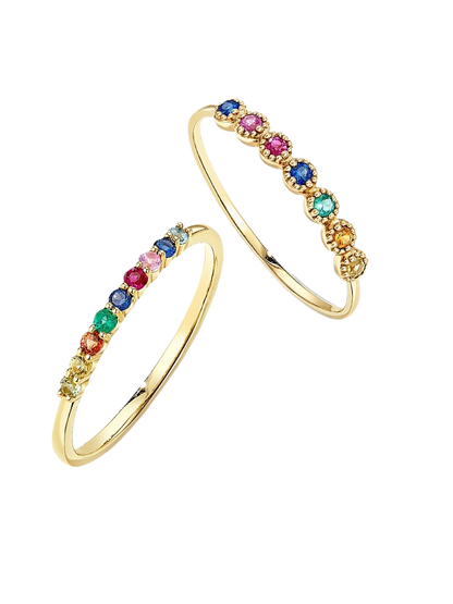 Rainbow gemstone ring