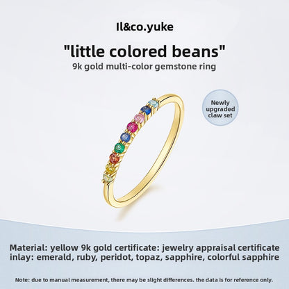 Rainbow gemstone ring