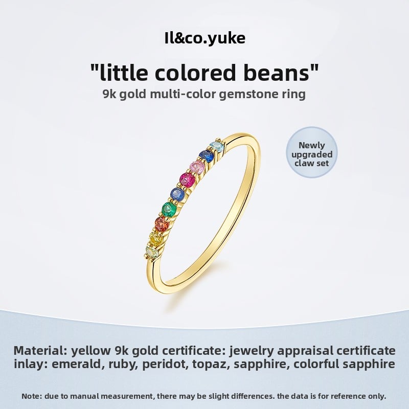 Rainbow gemstone ring