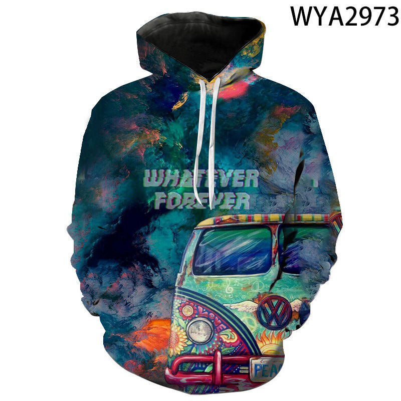 Rainbow Graffiti 3D Print Hooded Sweatshirt