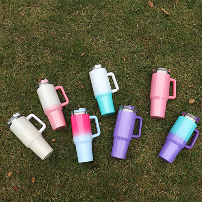 Rainbow Insulated Stainless Steel Water Bottle with Handle