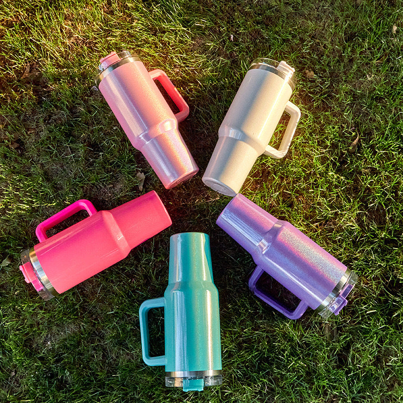 Rainbow Insulated Stainless Steel Water Bottle with Handle