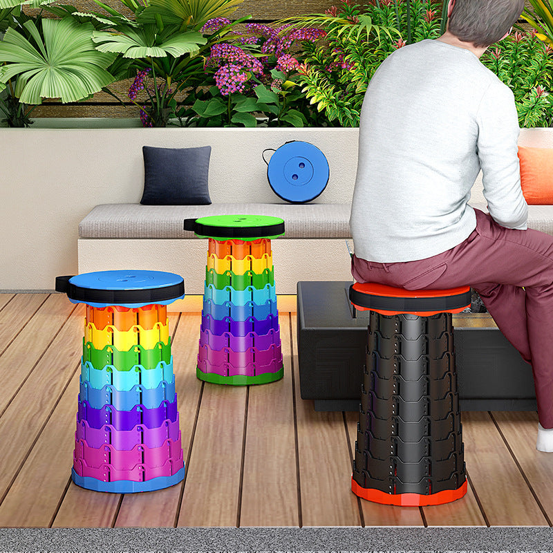 Rainbow Retractable Stool