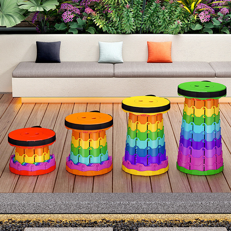Rainbow Retractable Stool