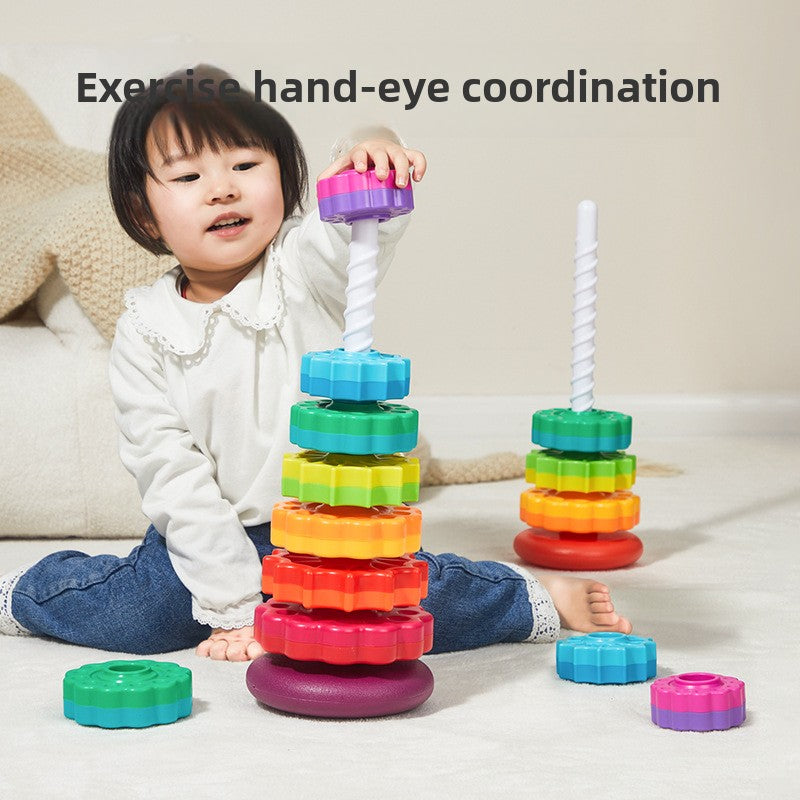 Rainbow Spinning Stacking Toy