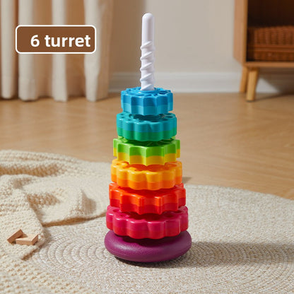 Rainbow Spinning Stacking Toy