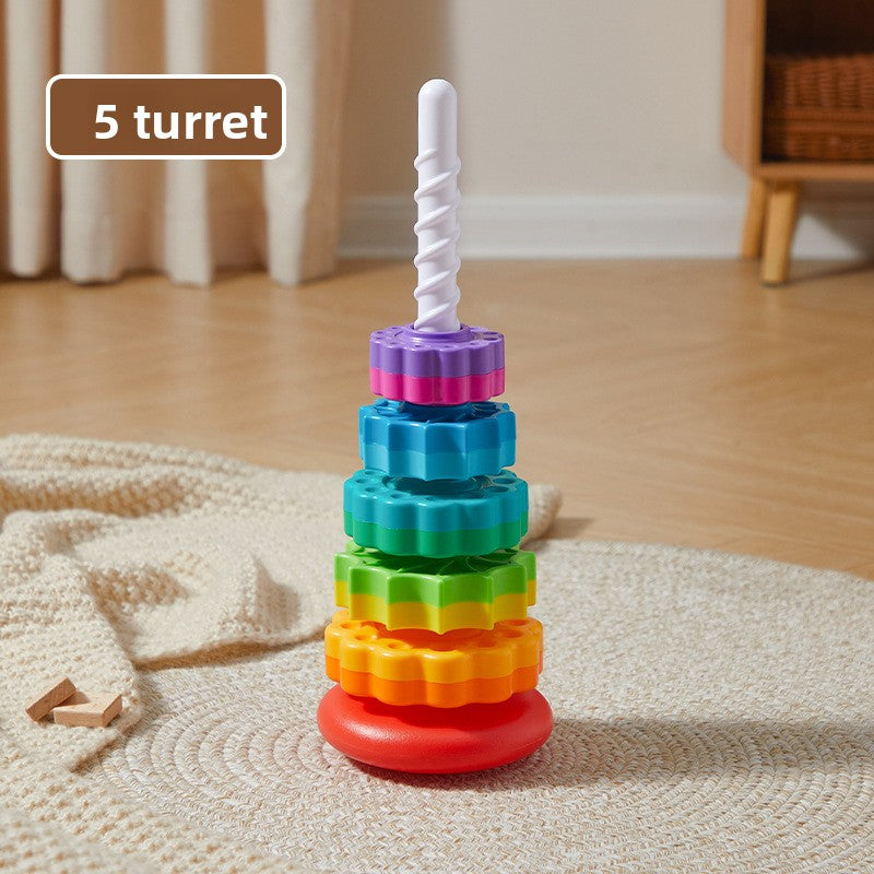 Rainbow Spinning Stacking Toy