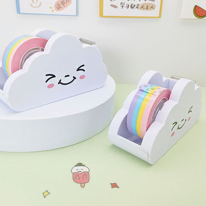 Rainbow Tape Dispenser with Cloud Cutter