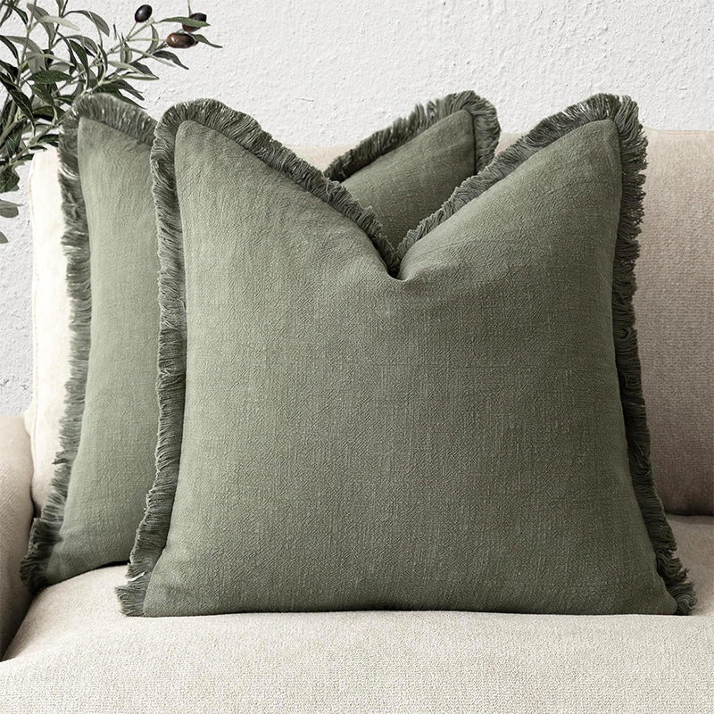 Ramie Bohemian Tassel Pillow Covers