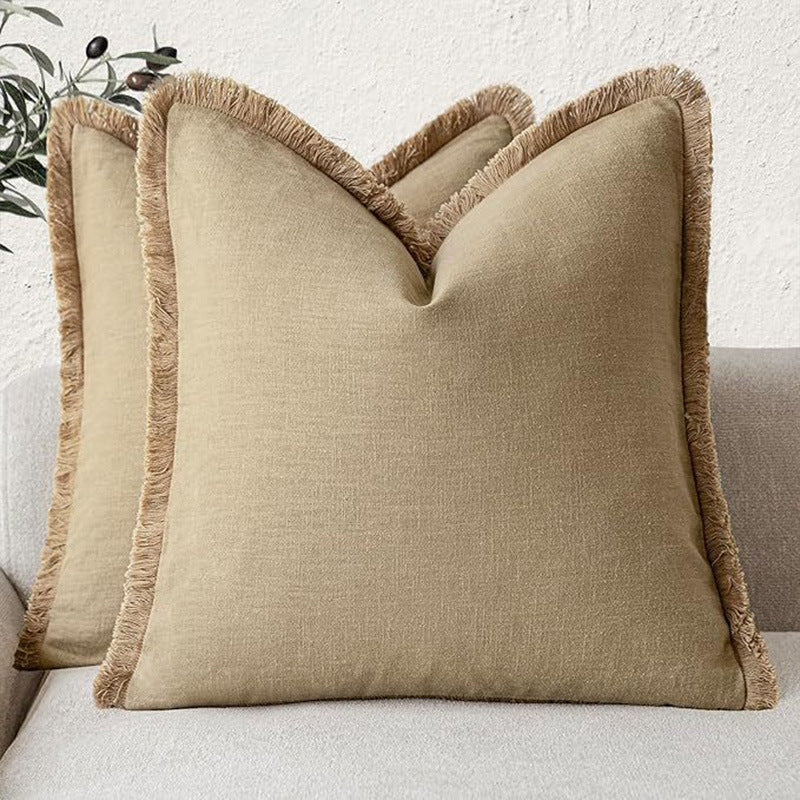 Ramie Bohemian Tassel Pillow Covers