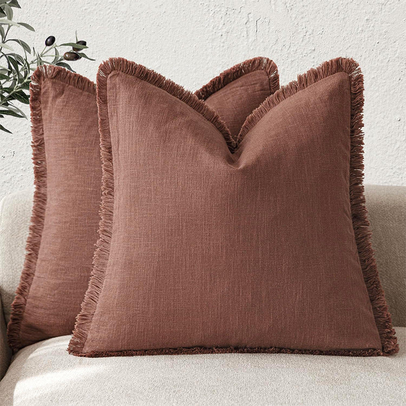 Ramie Bohemian Tassel Pillow Covers