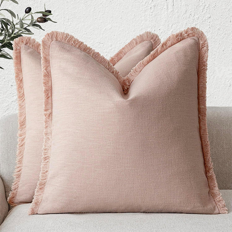 Ramie Bohemian Tassel Pillow Covers