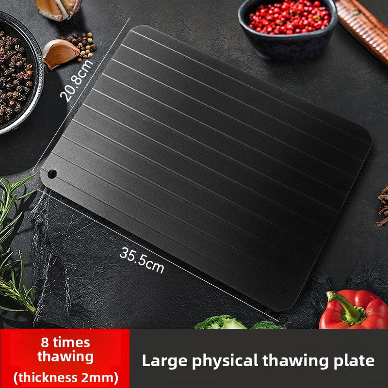 Rapidly defrost metal plates