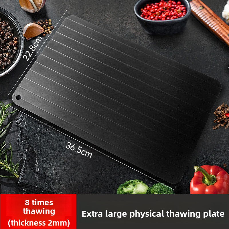 Rapidly defrost metal plates