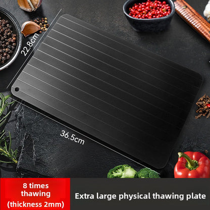 Rapidly defrost metal plates