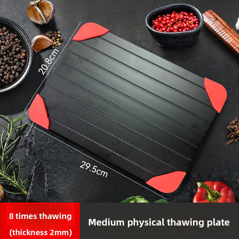 Rapidly defrost metal plates