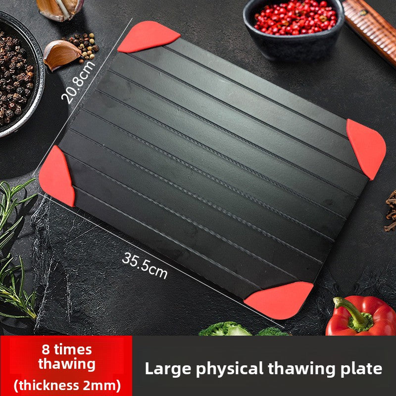 Rapidly defrost metal plates