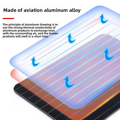 Rapidly defrost metal plates