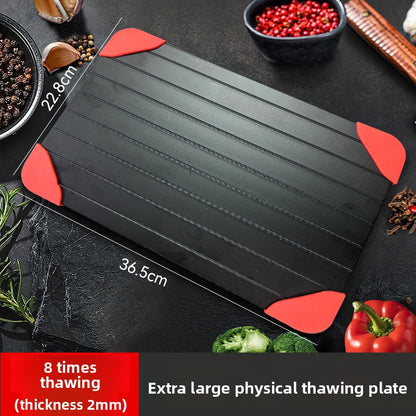Rapidly defrost metal plates