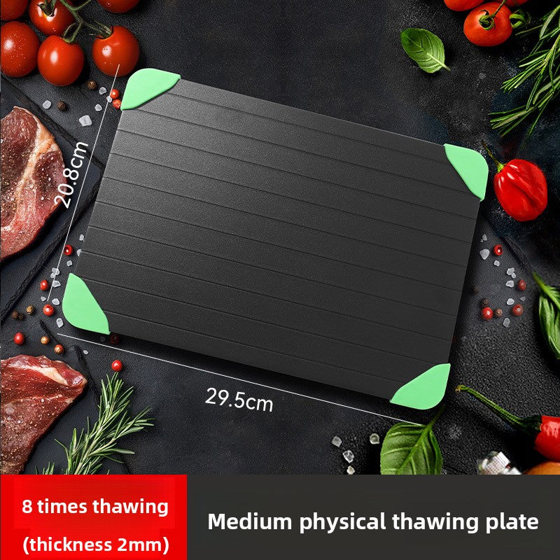 Rapidly defrost metal plates