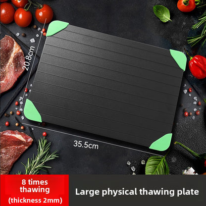 Rapidly defrost metal plates