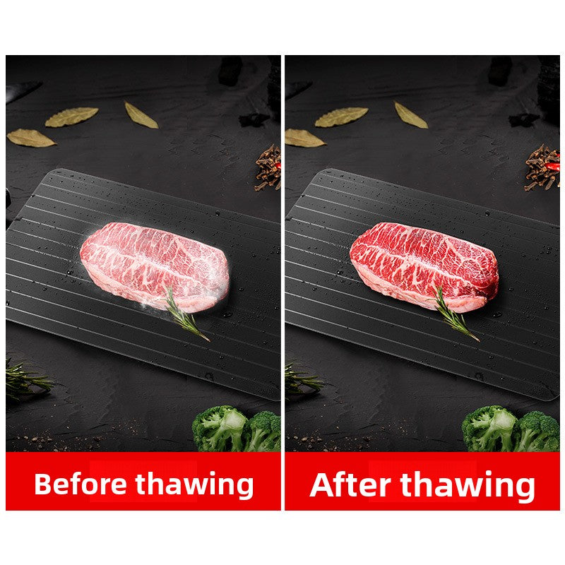 Rapidly defrost metal plates