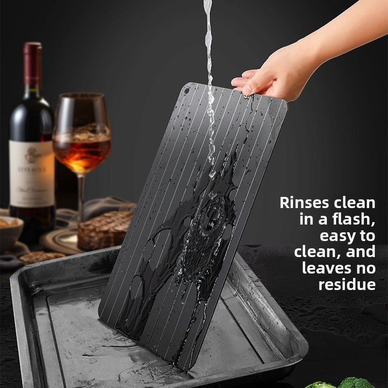 Rapidly defrost metal plates