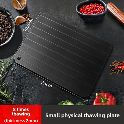 Rapidly defrost metal plates