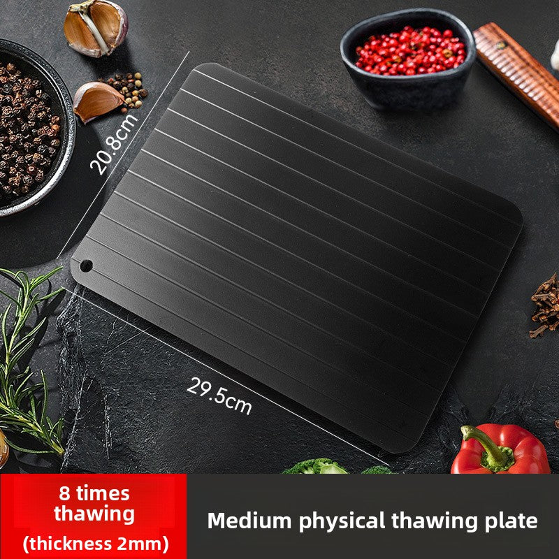 Rapidly defrost metal plates
