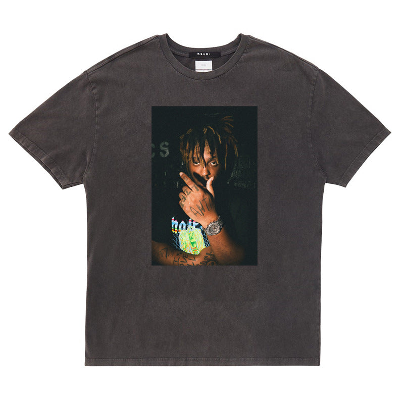Rapper WRLD's short-sleeved T-shirt
