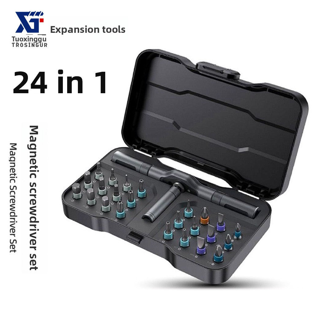 Ratchet Screwdriver Set with 24 Bits