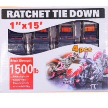 Ratchet Tie Down Straps with Heavy-Duty Tensioner
