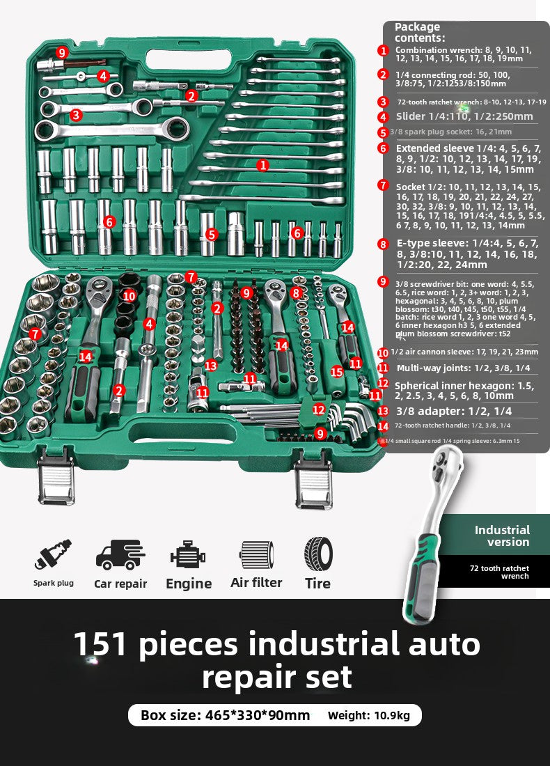 Ratchet Wrench Socket Set Automotive Repair Tools